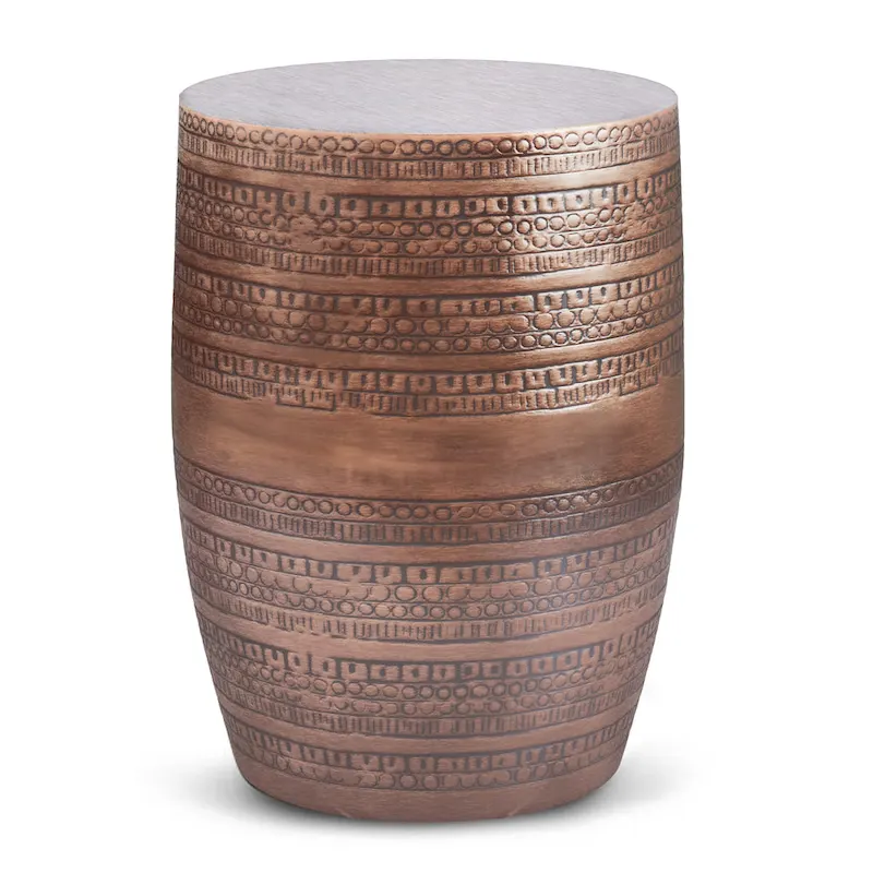 WYNDENHALL Jean 15  Wide Tribal Pattern Metal Accent Table & Assembled - 15 w x 15  d x 20  h