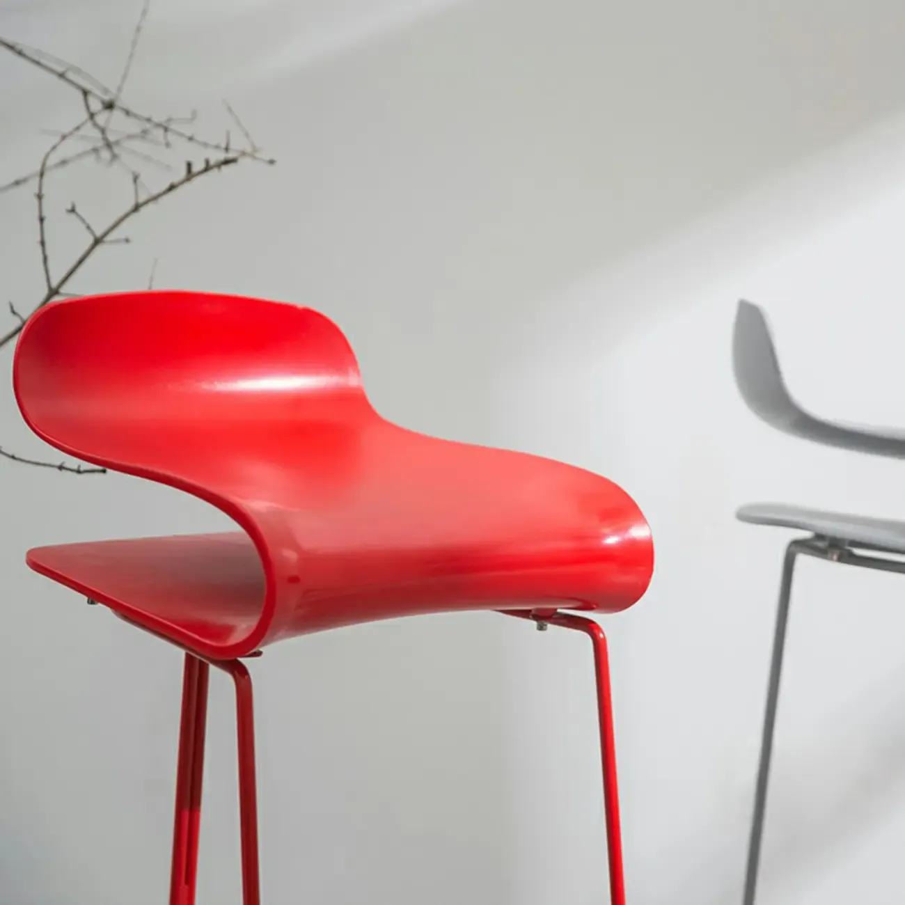 Acrylic Sleek Durable Backless Counter Height Bar Stool