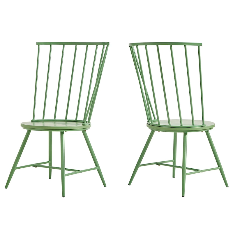 Truman High Back Metal and Wood Spindle Dining Chair (Set of 2) by iNSPIRE Q Modern