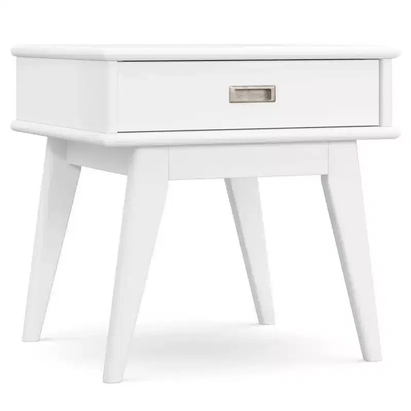 WyndenHall Tierney Mid Century End Table White