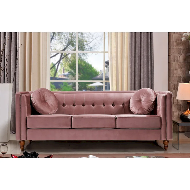 Roberta Velvet Chesterfield Sofa