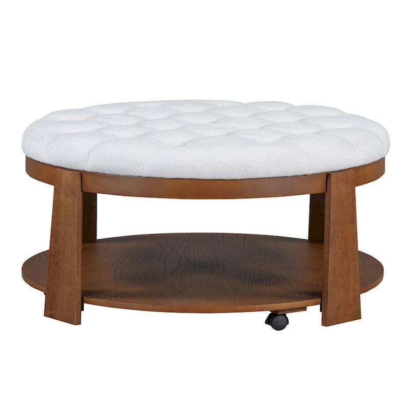 Modern Large Round Ottoman Coffee Table