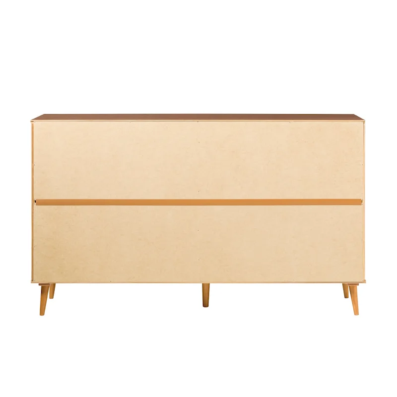 Mid-Century 6-Drawer Solid Wood Dresser