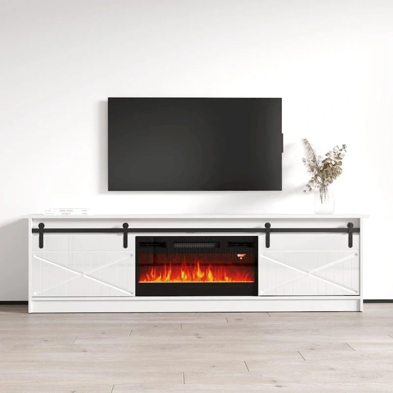 Granero BL-EF Electric Fireplace 79 TV Stand