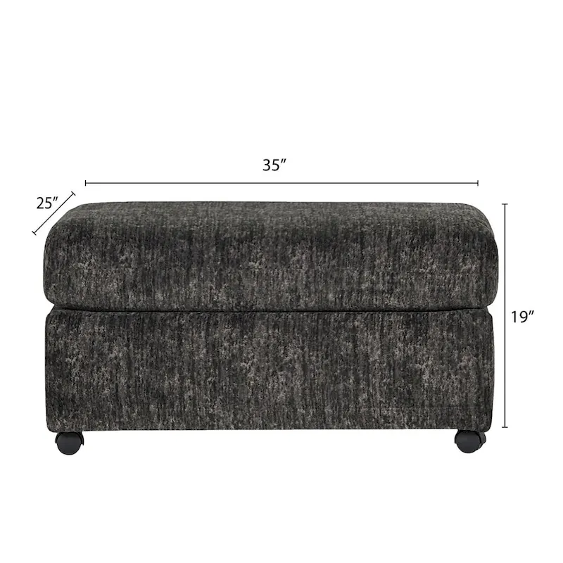 Roundhill Furniture Nason Living Room Ottoman, Parchment