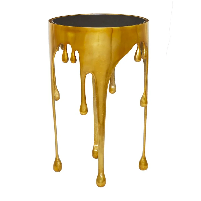 Metallic Drip Leg Side Table – 16