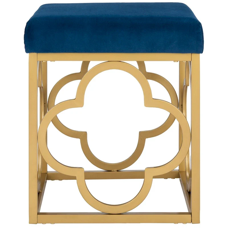 Madisen Moroccan Glam Velvet Square Ottoman