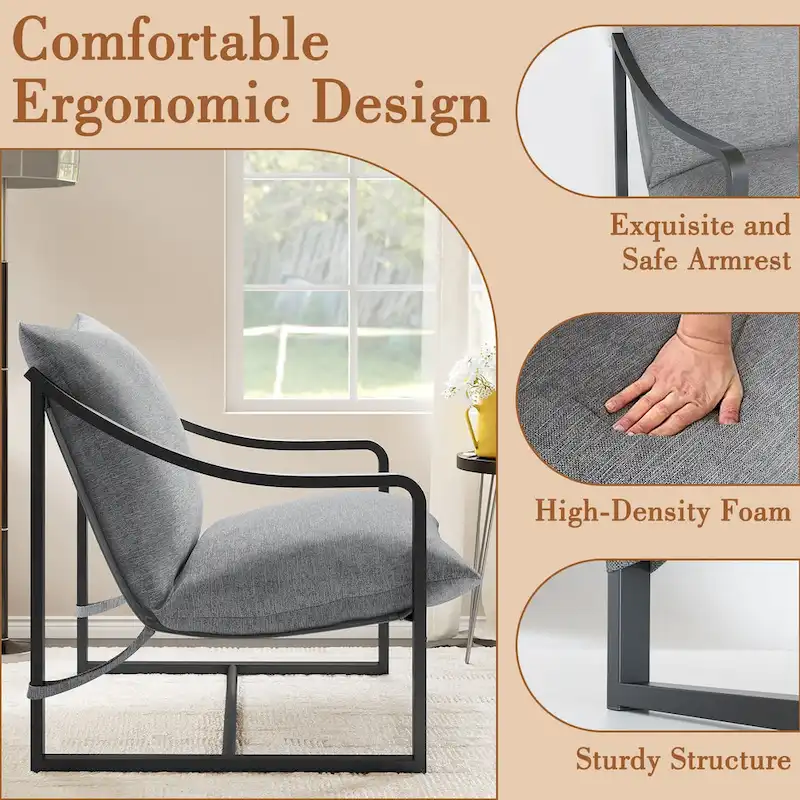 Modern Sling Accent Chair