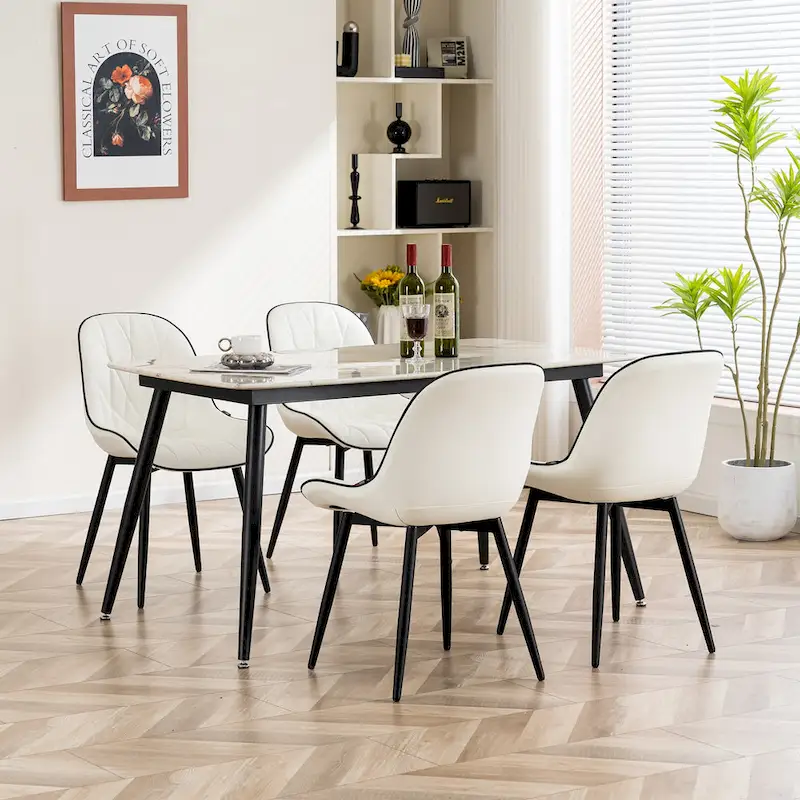 Upholstered Dining Chairs Set of 2 Modern Kitchen Chairs