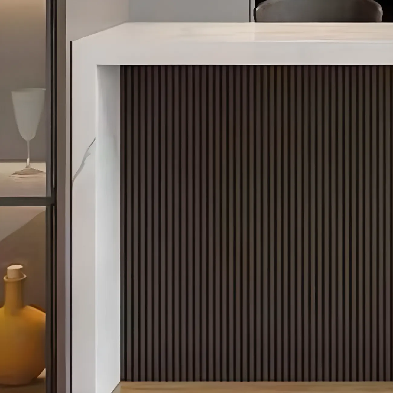 Rectangle White Marble Counter Height Bar Tables