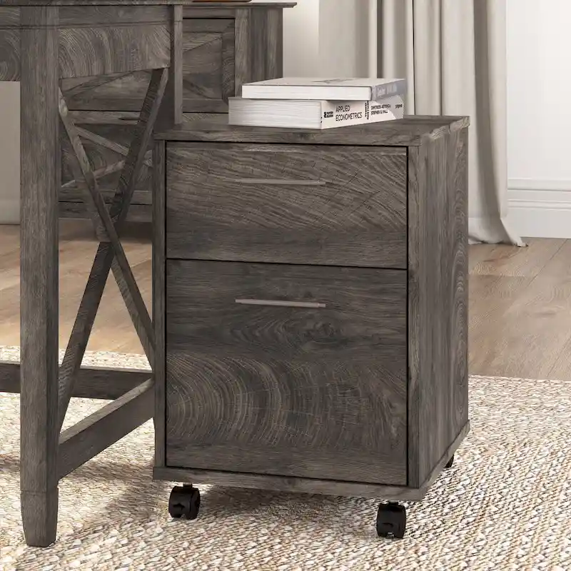 2 Drawer Mobile File Cabinet by
