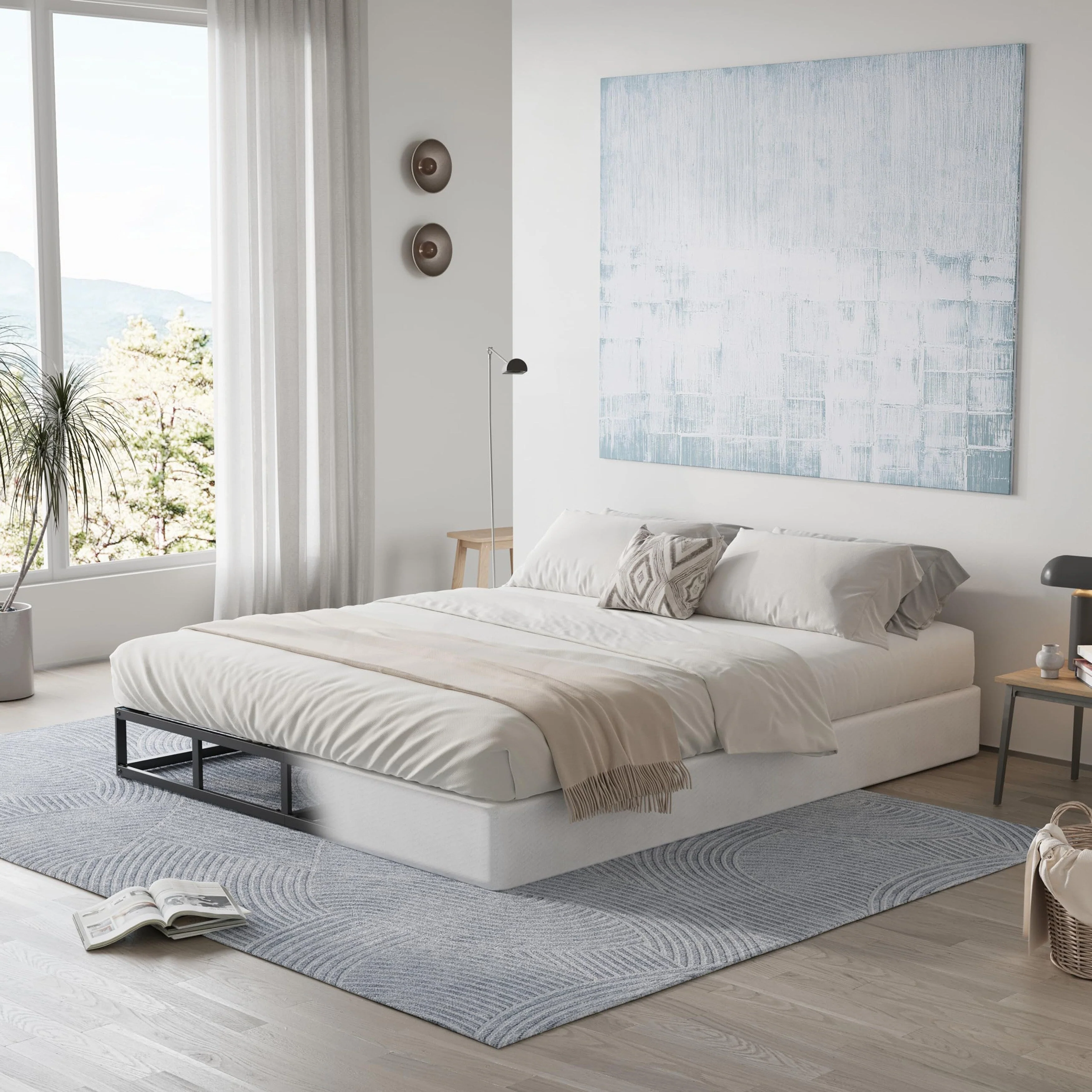 FSCHOS 7 Inch Metal Box Spring, Basics Mattress Foundation, No Legs