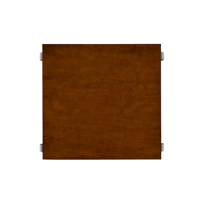 Ingrid Wood Farmhouse Side Table with 2 Shelves