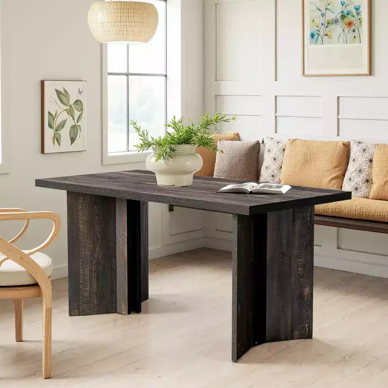 MAYEERTY 63 Inch Multifunctional Dining Table Executive Desk 1.57 Inch Thick E1 Board