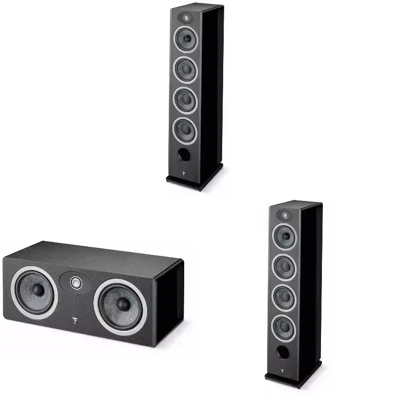 Focal Vestia N3 Towers (Black) Pair And Focal Vestia Center Channel