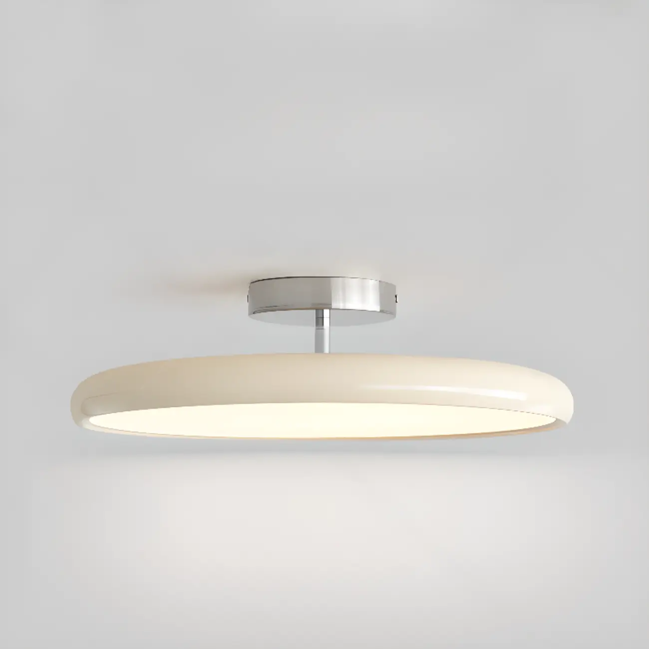 Modern Dimmable Circular LED Semi-Flush Ceiling Light