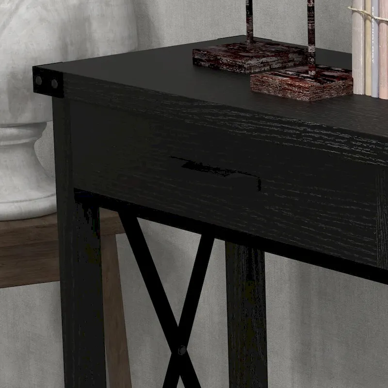 Industrial Console Table with Drawers