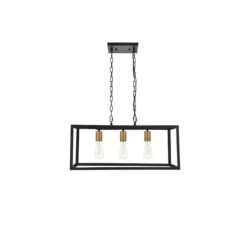 Resolute 3 light black Pendant