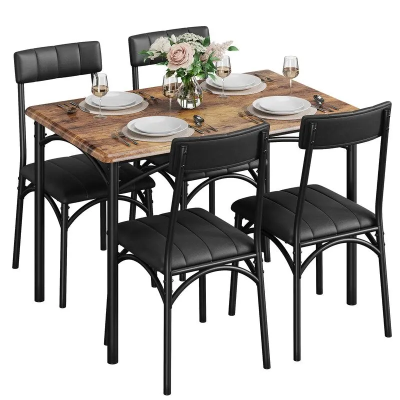 Upholstered dining table and chairs