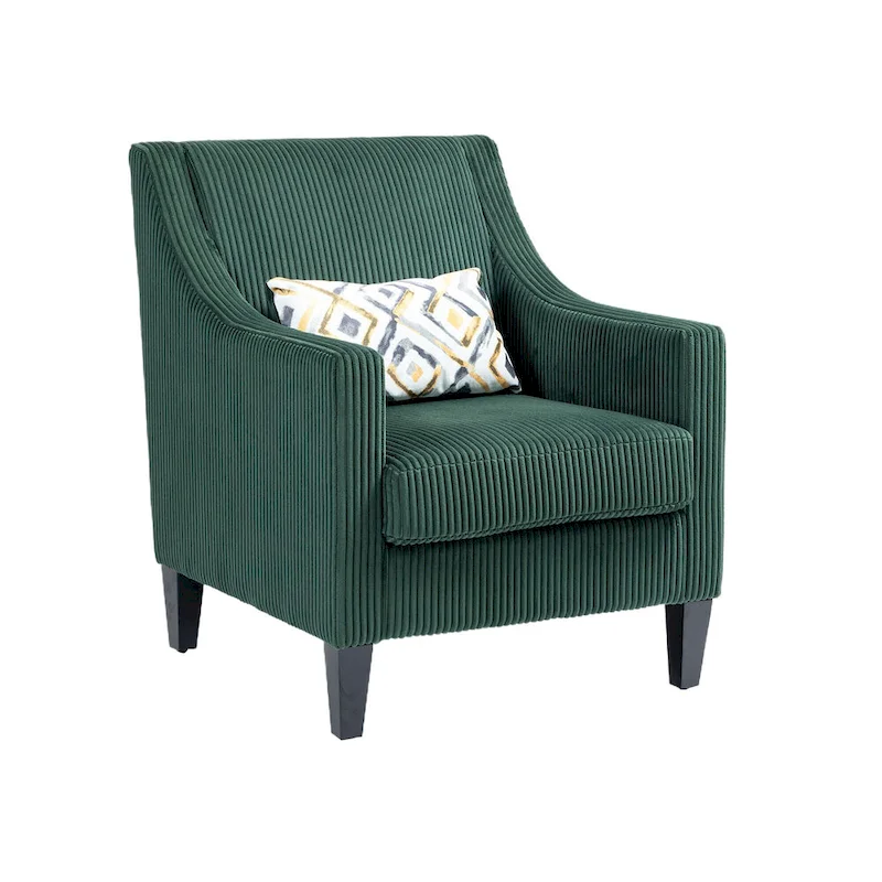 Emerald Modern 26.8  Arm Chair with Rubber Wood Legs
