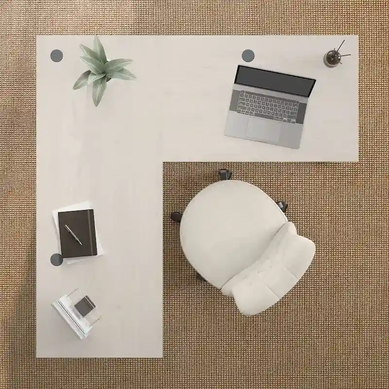 Homestead 60W Farmhouse L Shaped Desk by Bush Furniture