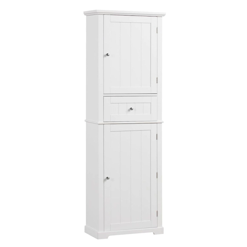 Tall Bathroom Storage Cabinet Freestanding Storage Cabinet with Drawer and Adjustable Shelf