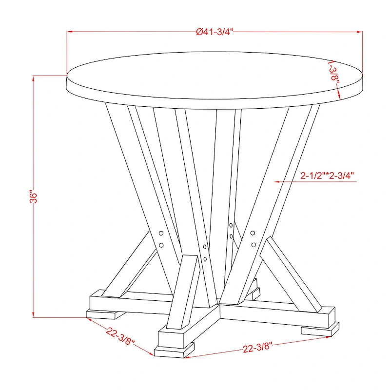 Theile Ash Brown 48-inch Round Counter Height Table by Furniture of America