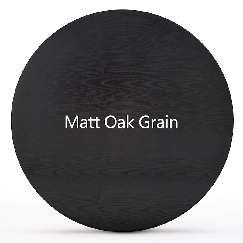 Round Wood Top Dining Table - Black