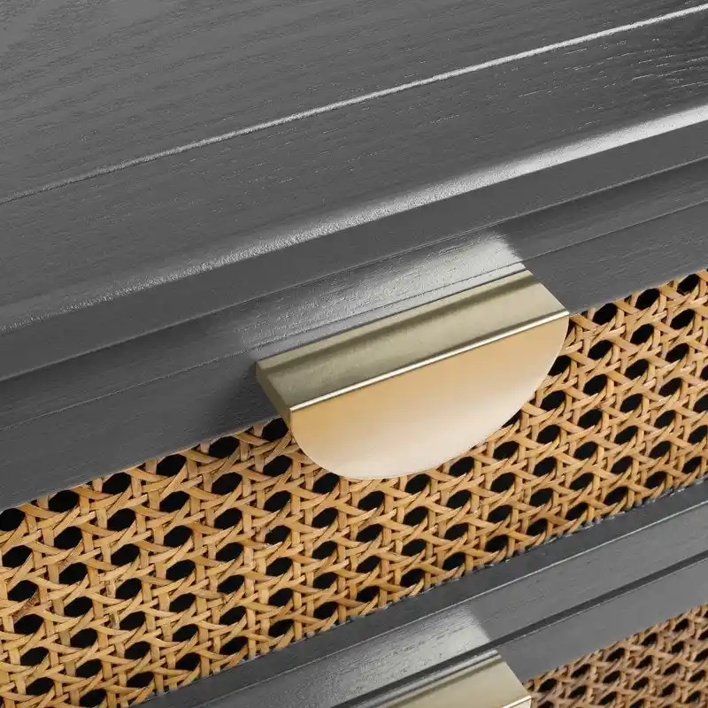 Nightstands with 2 drawers, rattan nightstands, drawers and shelves