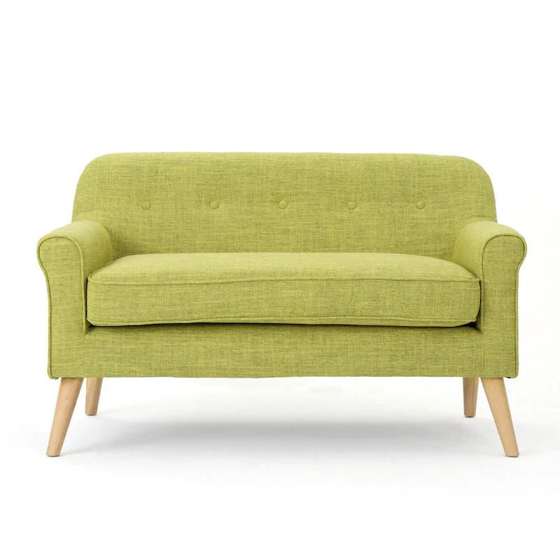 Mariah Mid-Century Fabric Loveseat by Christopher Knight Home