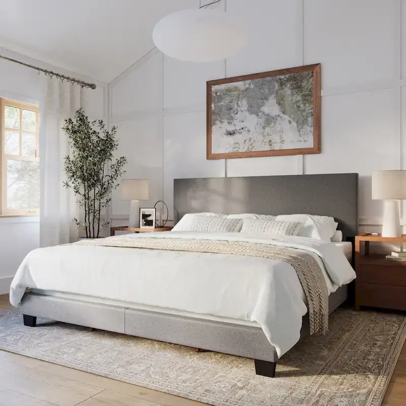 Nova Modern King Bed, Box Spring Required