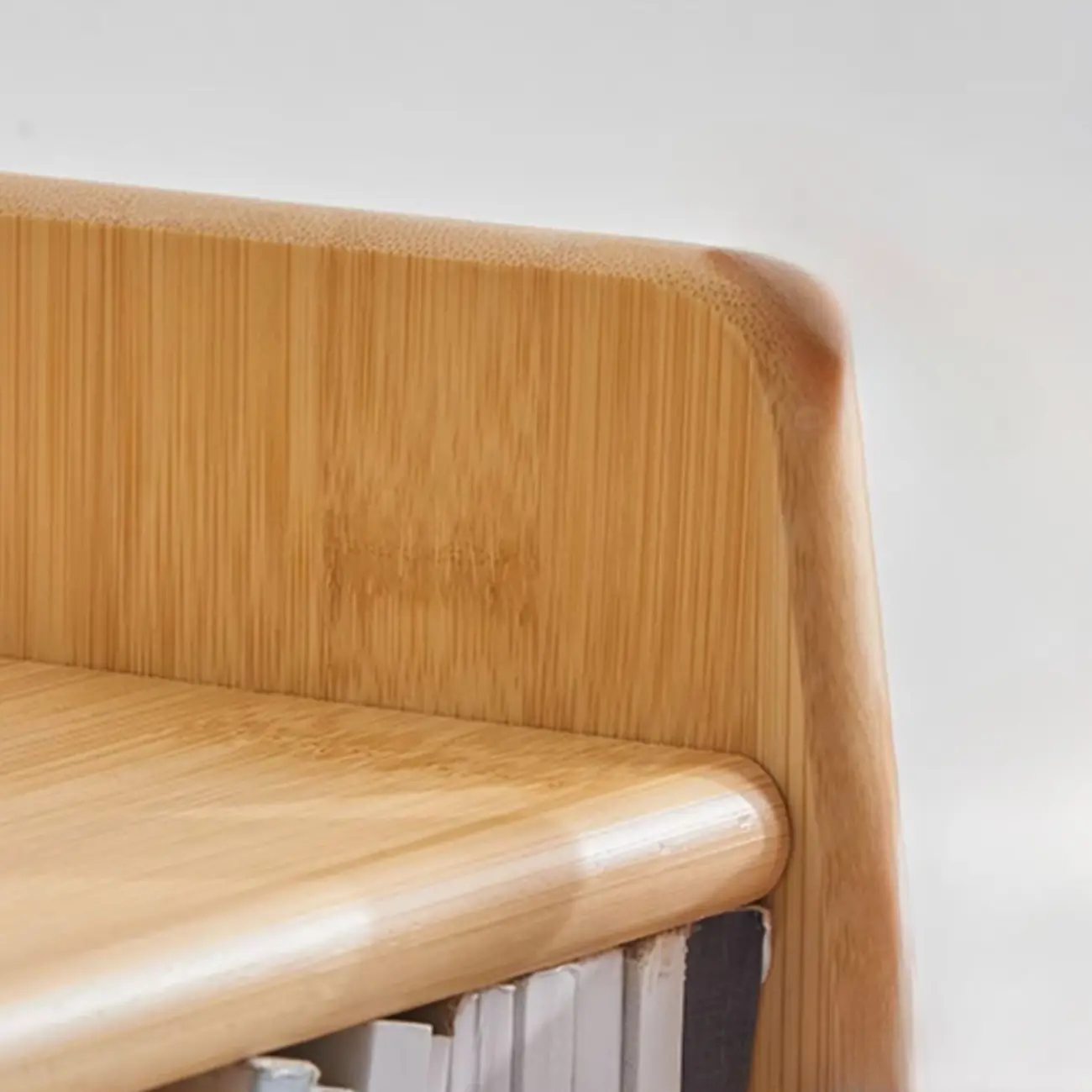 Antique Modern Wood Narrow Ladder Bookcase