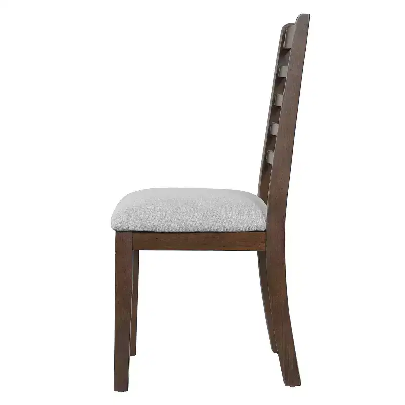 Set of 2/4 Farmhouse Dining Chairs Upholstered Dining Chairs Armless Chairs with High Ladder Back, Natural/Brown+Beige-ModernLuxe