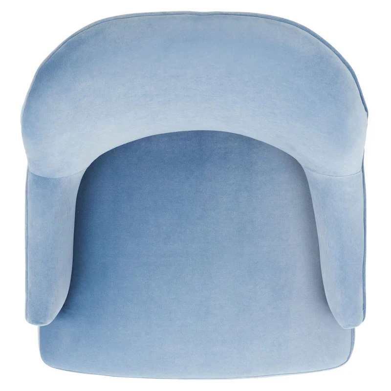 Walnut Velvet Accent Chair - Single Seater