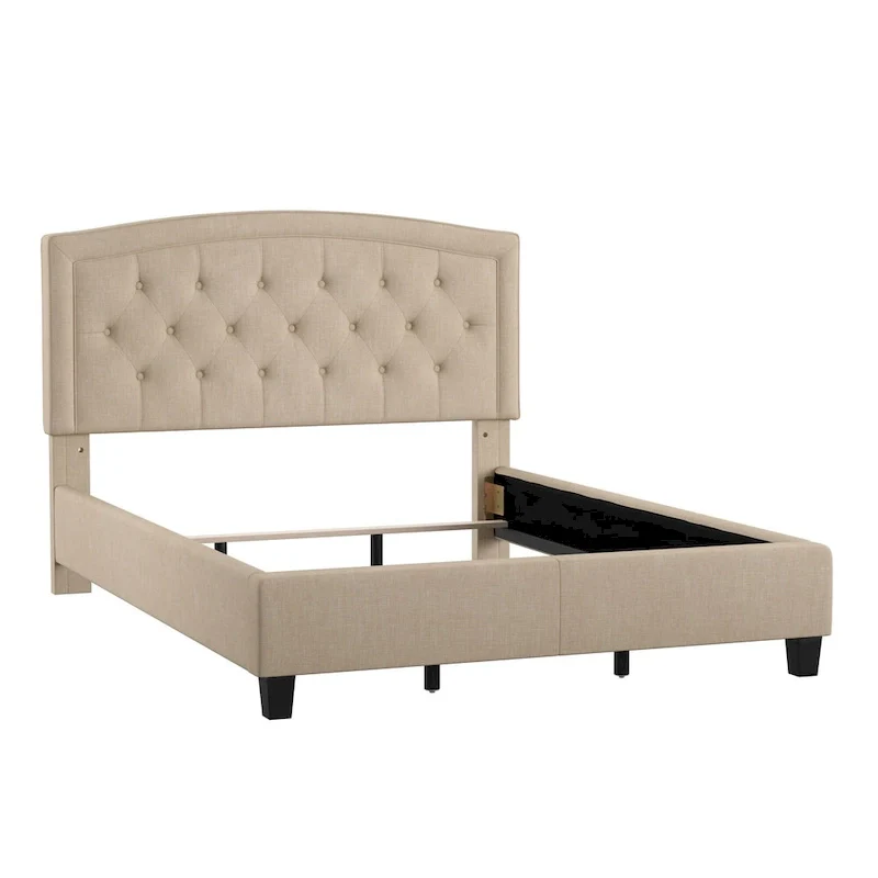 Fontana Adjustable Diamond-tufted Arched Back Bed by