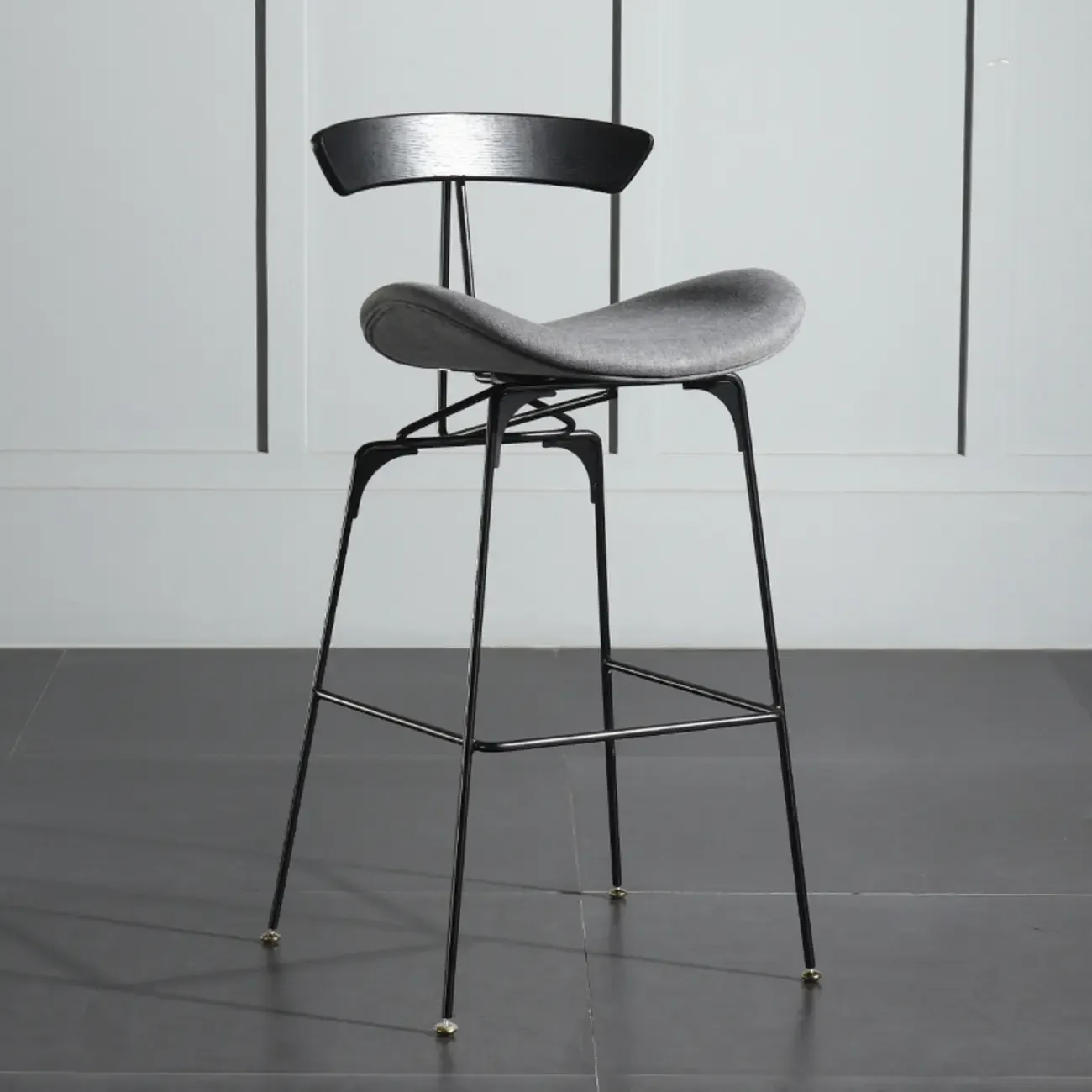 Modern Saddle Genuine Leather Low Back Bar Stool