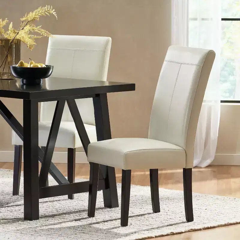 Hanford Dining Chair Set of 2, Upholstered Seating, Tapered Legs, for Dining Room