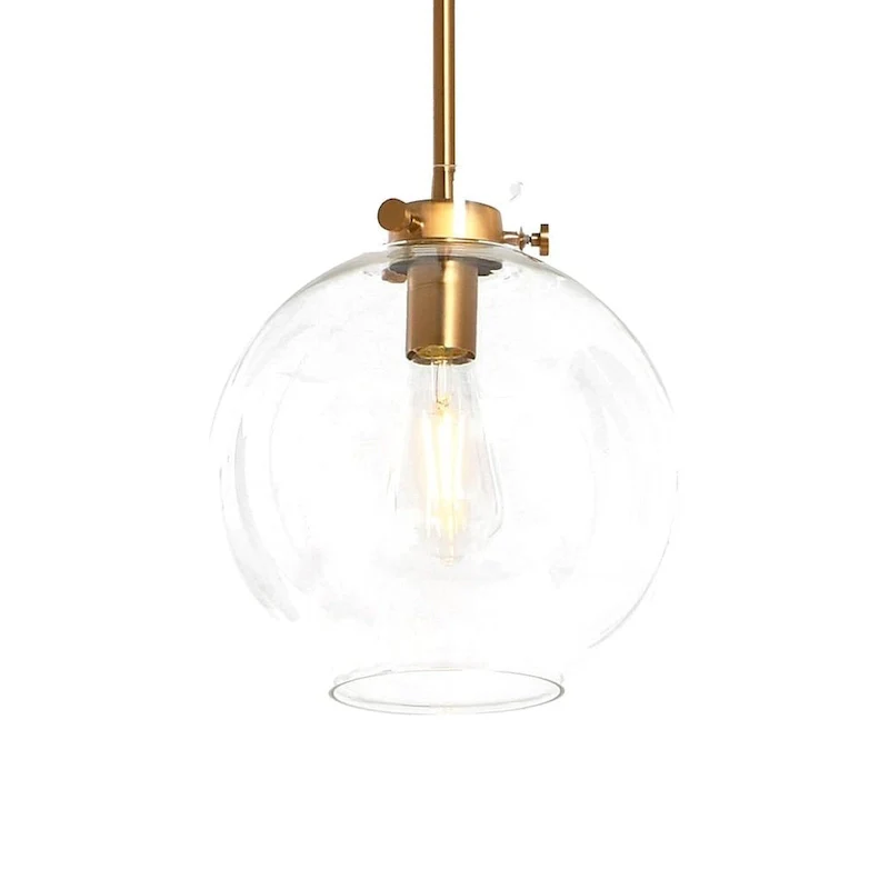Robert Stevenson Lighting Marson - Clear Glass and Metal Ceiling Light