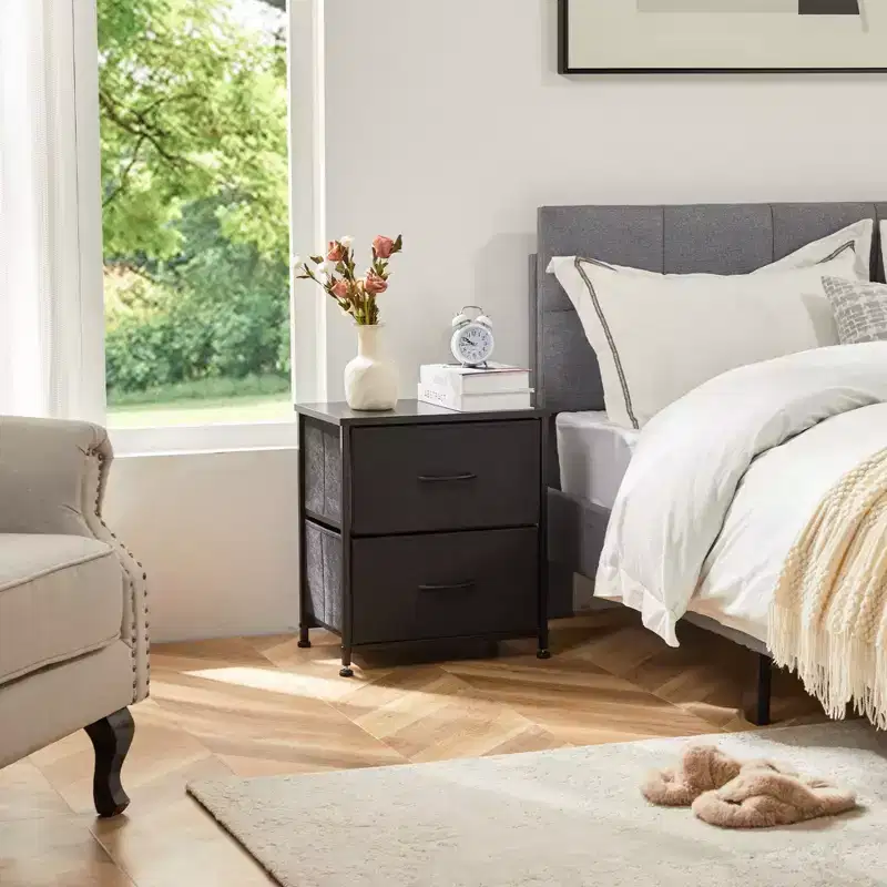 Metal Frame Dresser with Wood Top