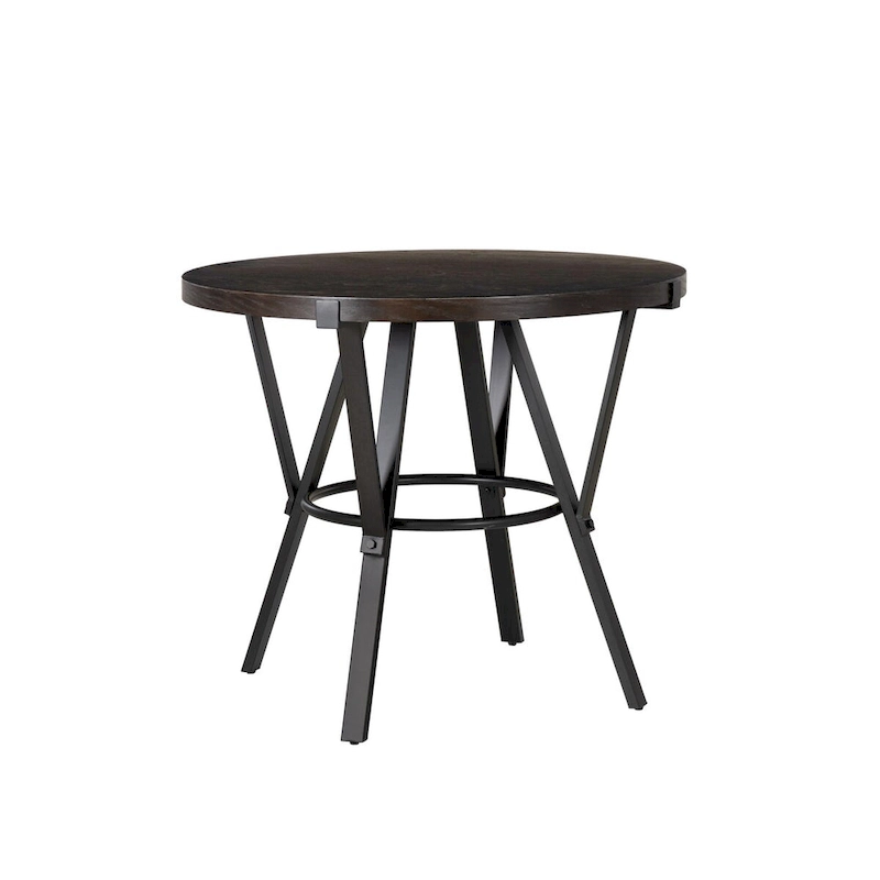 Cassidy Charcoal Wooden 5-Piece Counter Height Dining Set with 4 Stools