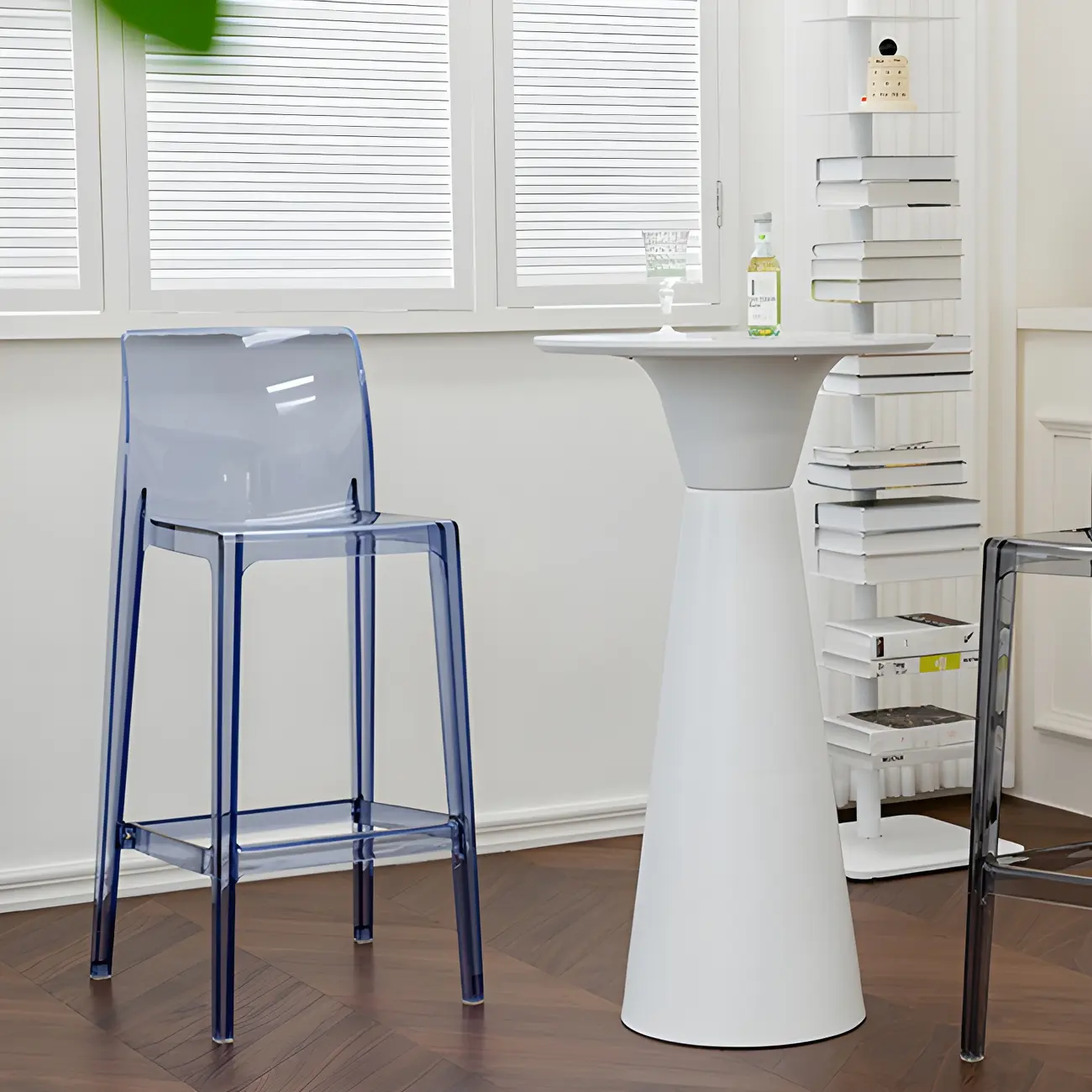 Modern Acrylic Transparent Stylish Rectangle Bar Stool