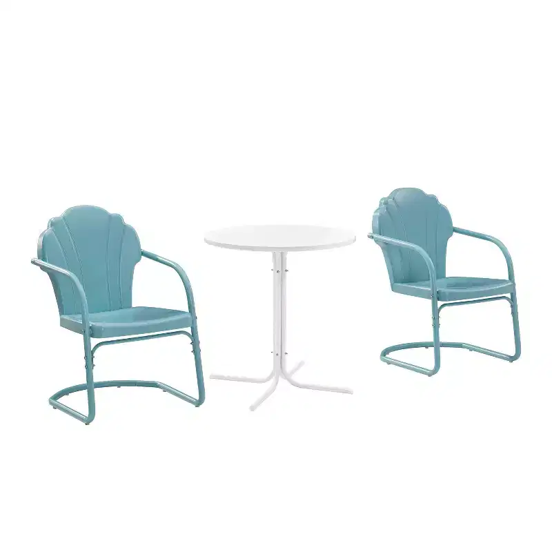 Crosley 3pc Tulip Retro Metal Bistro Set