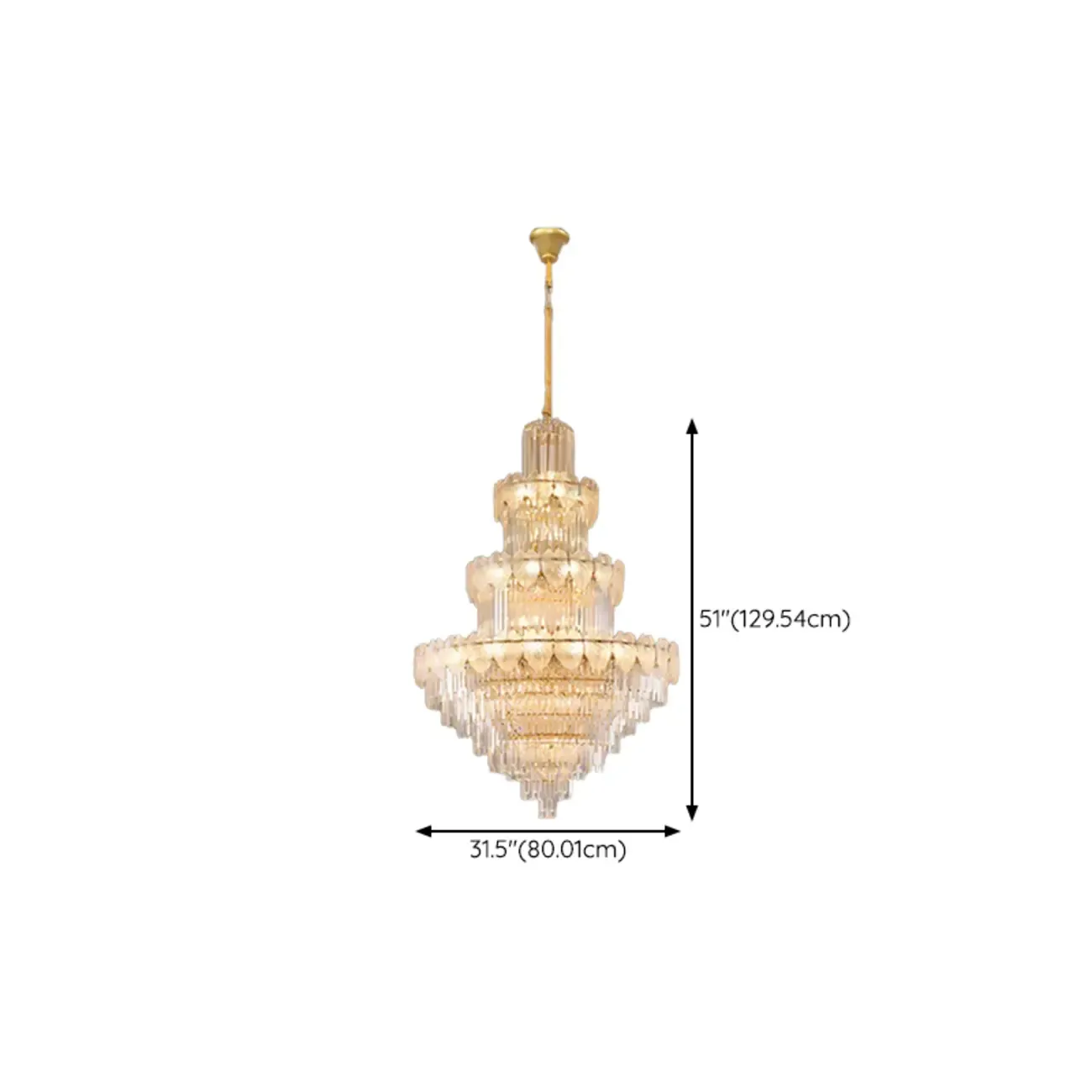 Luxury Crystal Round Chandelier with Elegant Tiered Design