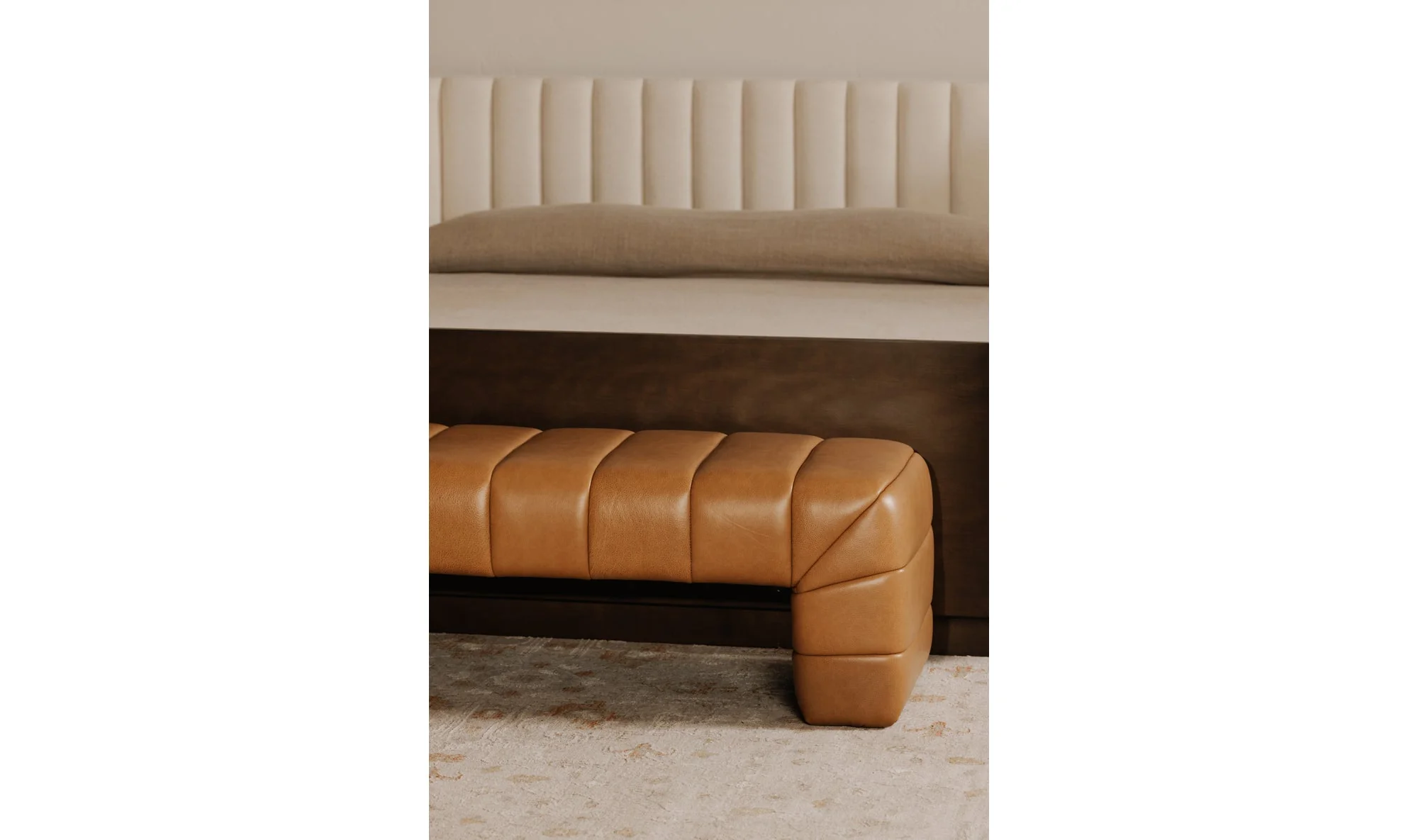 Verity Bench Tan Leather