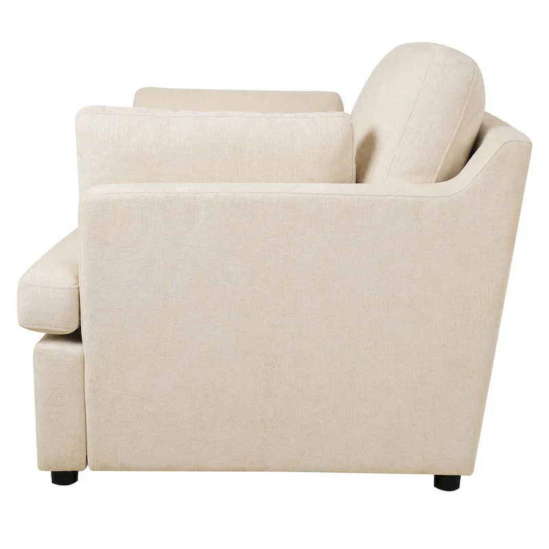 Naro Modern Fabric Accent Chair with Removable Cushion by Christopher Knight Home