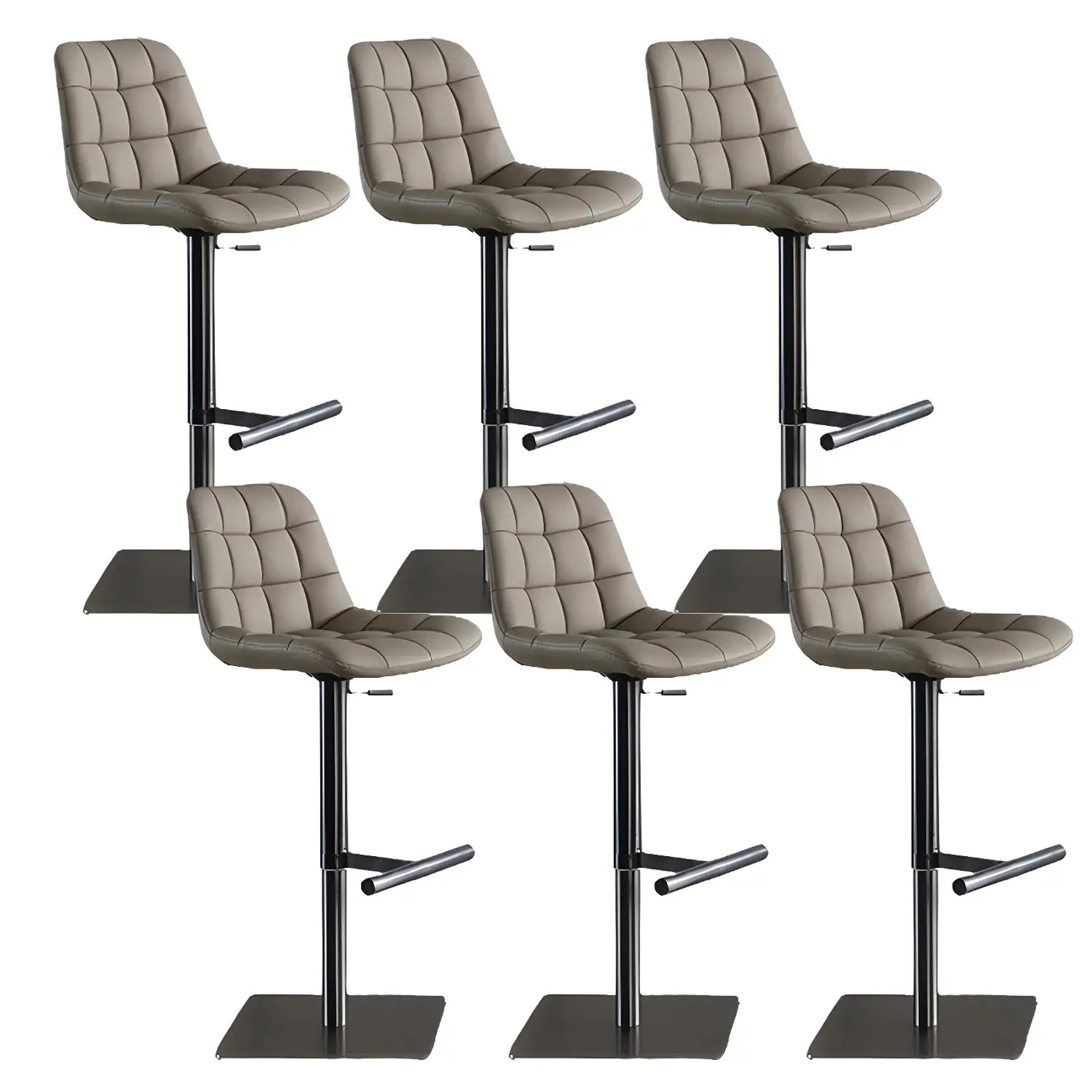 Modern Low Back Cushioned Swivel Adjustable Bar Stool