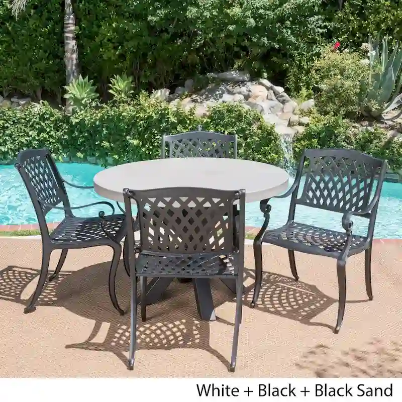 Capri Cast Aluminum 5-piece Dining Set by Christopher Knight Home