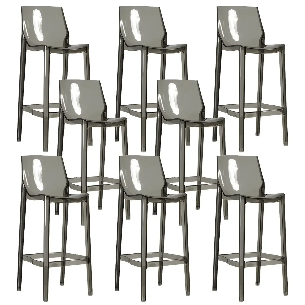 Modern Acrylic Vibrant Durable Colourful Sleek Bar Stool