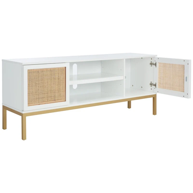 Cristen 1 Shelf Rattan Media Stand - 54  W x 15  D x 22  H - 54Wx15Dx22H