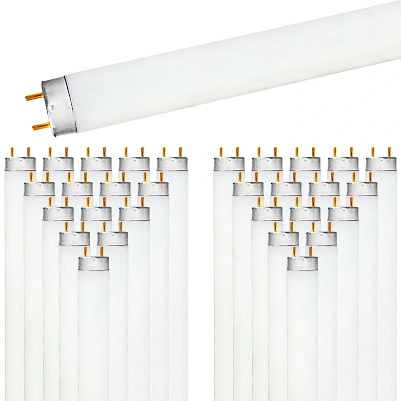 Luxrite (30 Pack) F17T8/765 17W 24 Inch T8 Fluorescent Tube 6500K Daylight White 1350 Lumens G13 Medium Bi-Pin Base